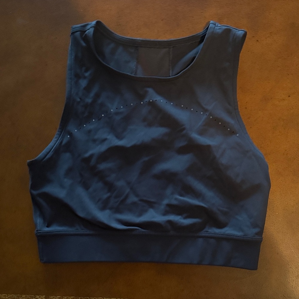 lululemon athletica Perforated High Neck Sports Bra - Dark Gray